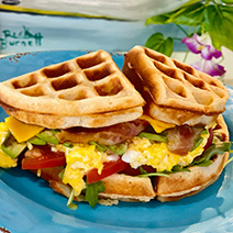 belgian waffle sandwich